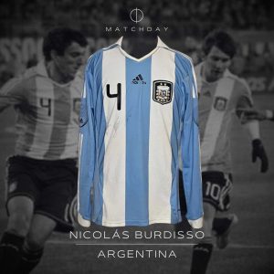 Nicolas Burdisso - Match worn - Signed by Messi - Amistoso internacional