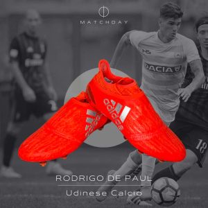 Botines Rodrigo de Paul - Match worn PHOTOMATCH boots - Udinese VS Milan - Serie A 2017