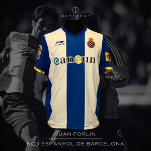 Juan Forlin - Espanyol de Barcelona - LFP 2011/12 - MATCH WORN JERSEY - P. ALVAREZ COLLECTION