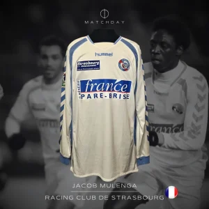 Jacob Mulenga - Racing Strasbourg - Ligue 1 - MATCH WORN JERSEY - JUAN ELUCHANS COLLECTION