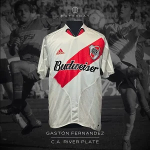 Gastón Fernandez - River Plate - Torneo Apertura 2004 - MATCH WORN JERSEY - JUAN ELUCHANS COLLECTION